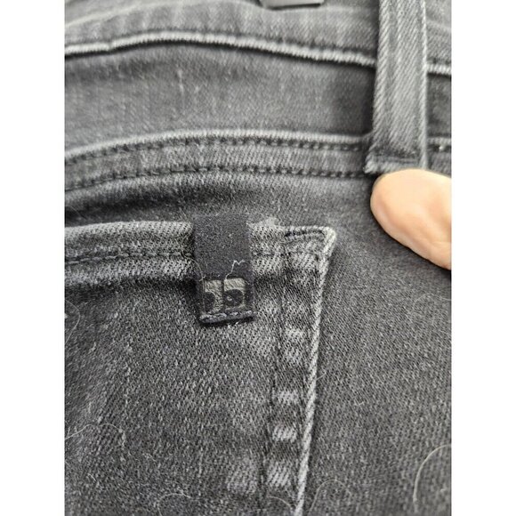 JOE'S SZ 30 FLAWLESS THE ICON MID RISE SKINNY ANKLE DENIM JEANS BLACK STRETCHY - Picture 3 of 9